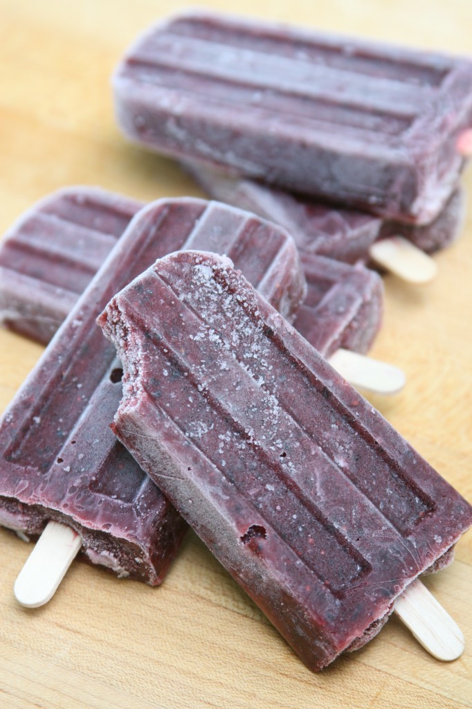Homemade berry popsicles