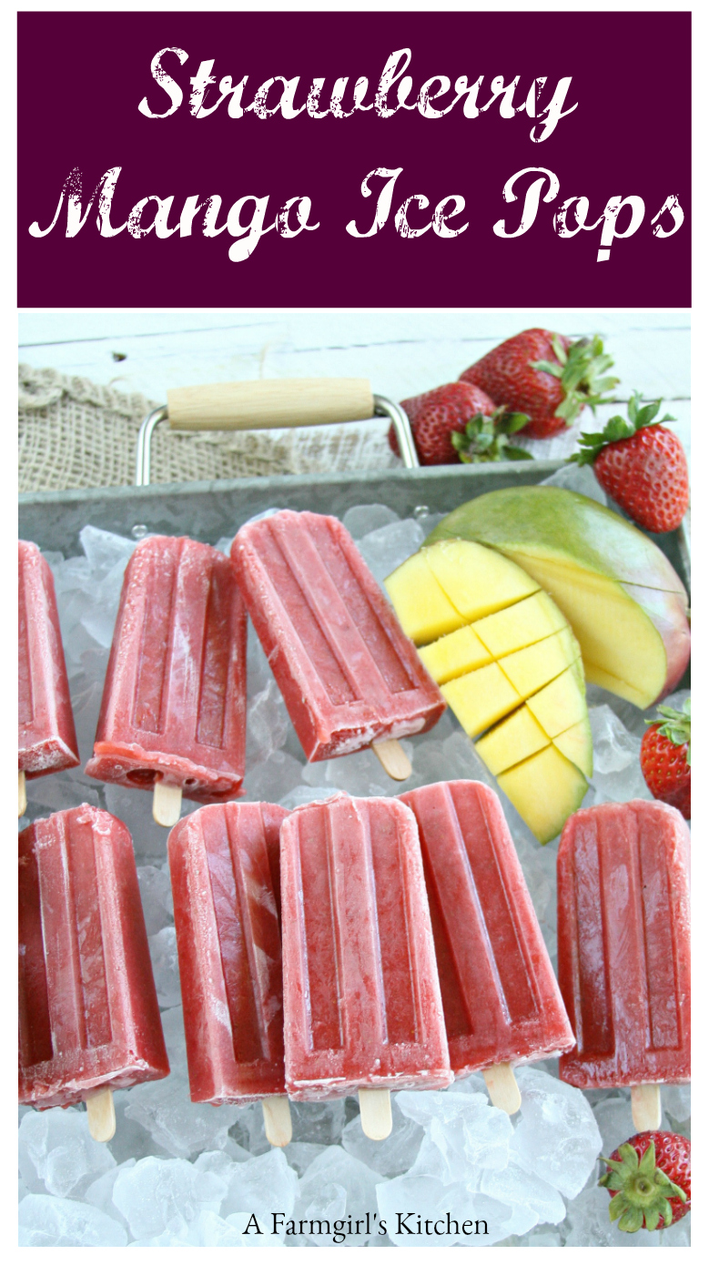 Stay refreshed this summer with these delicious Strawberry Mango Ice Pops #recipe #foodblogger #homemade #popsicles #strawberry #fromscratch