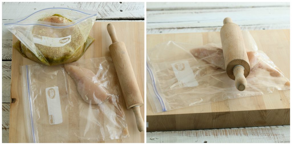 lemon-pepper-chicken marinating in a Ziploc bag