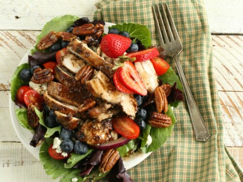 Blueberry Strawberry Garden salad