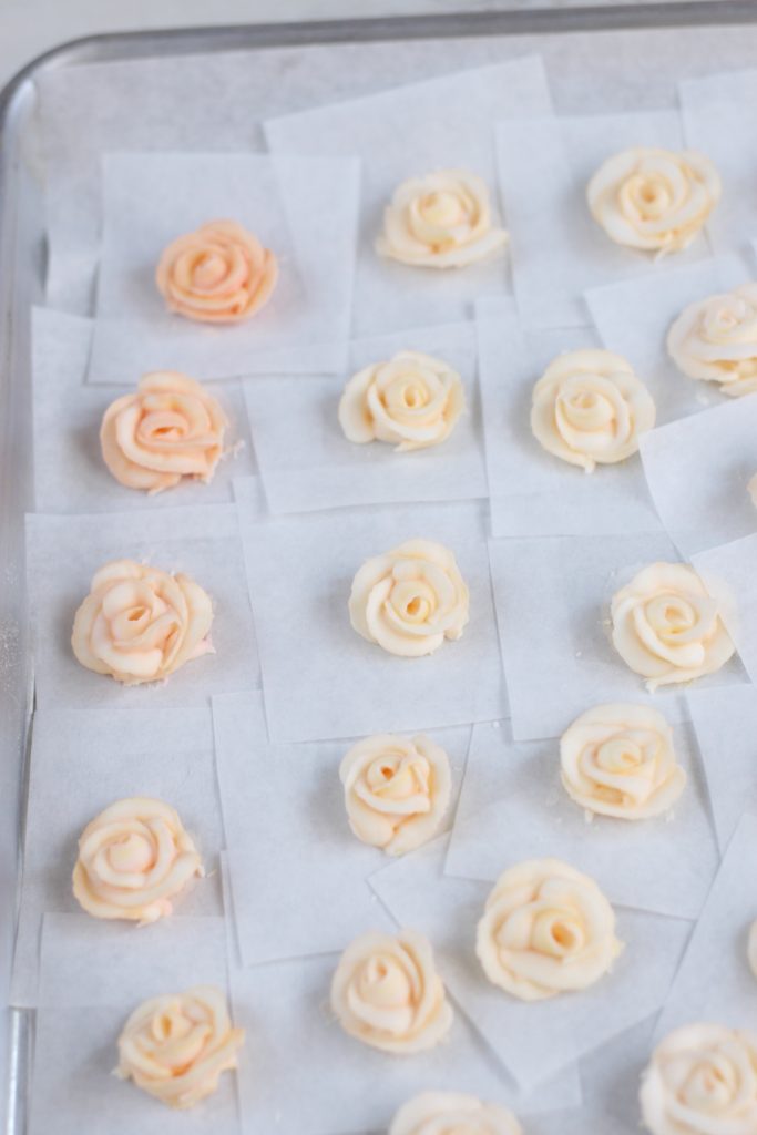 handmade royal icing mini roses