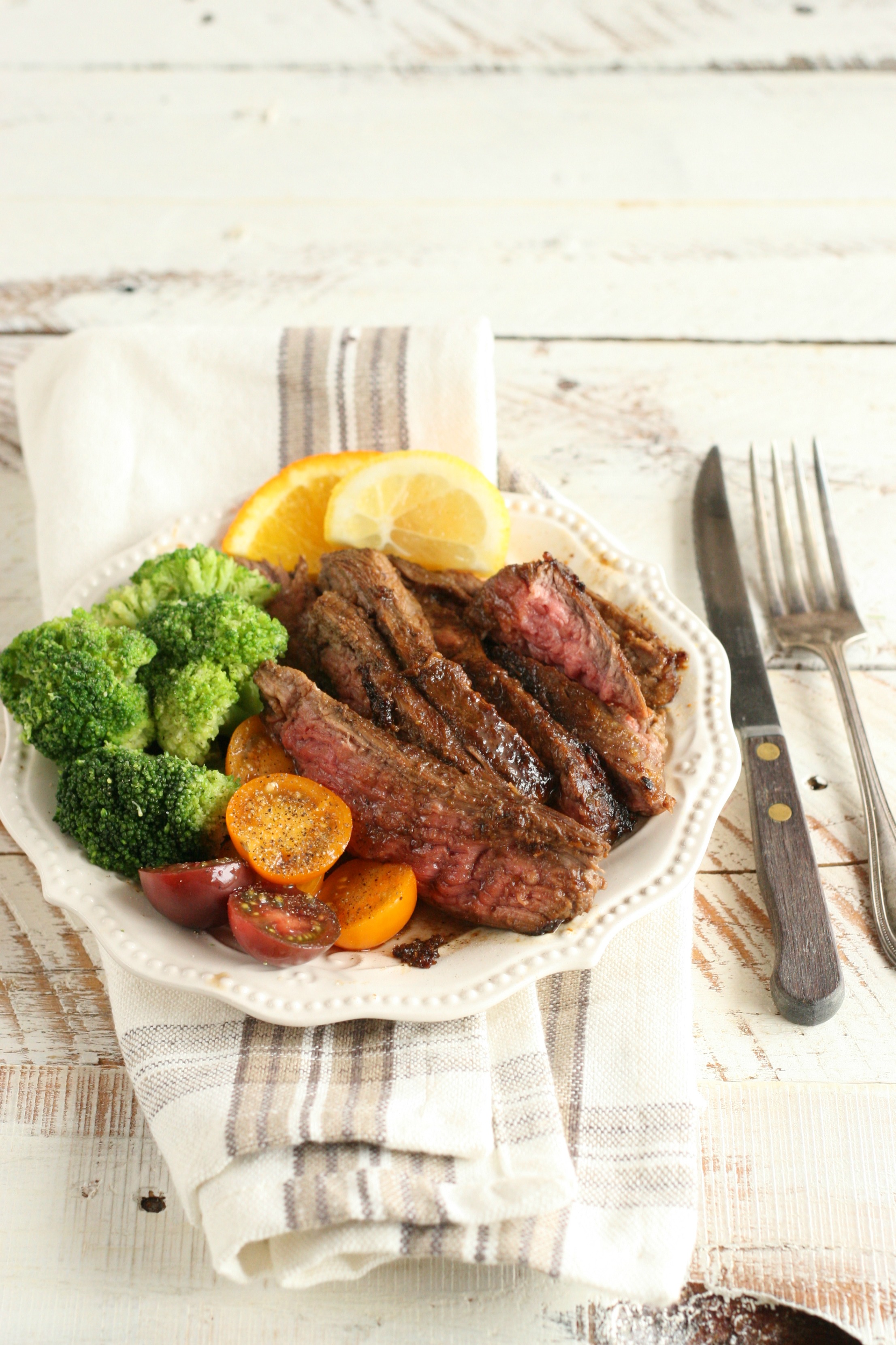 Citrus and Garlic Marinated Flank Steak A Farmgirl's Kitchen