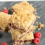 Get the recipe for these Raspberry Oatmeal Bars. #raspberries #recipes