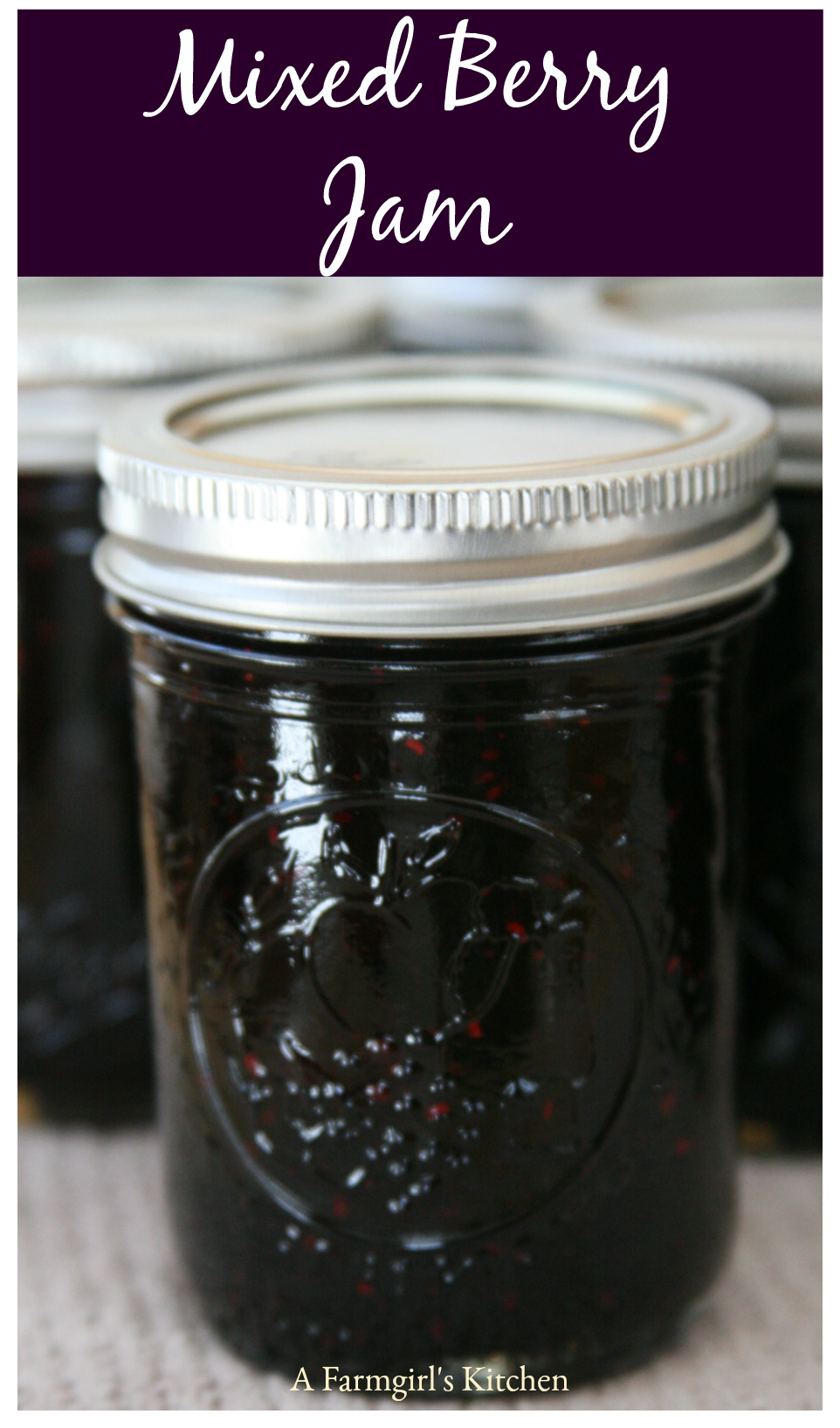 Learn how to can this delicious Mixed Berry Jam. #recipe #foodblogger #homemade