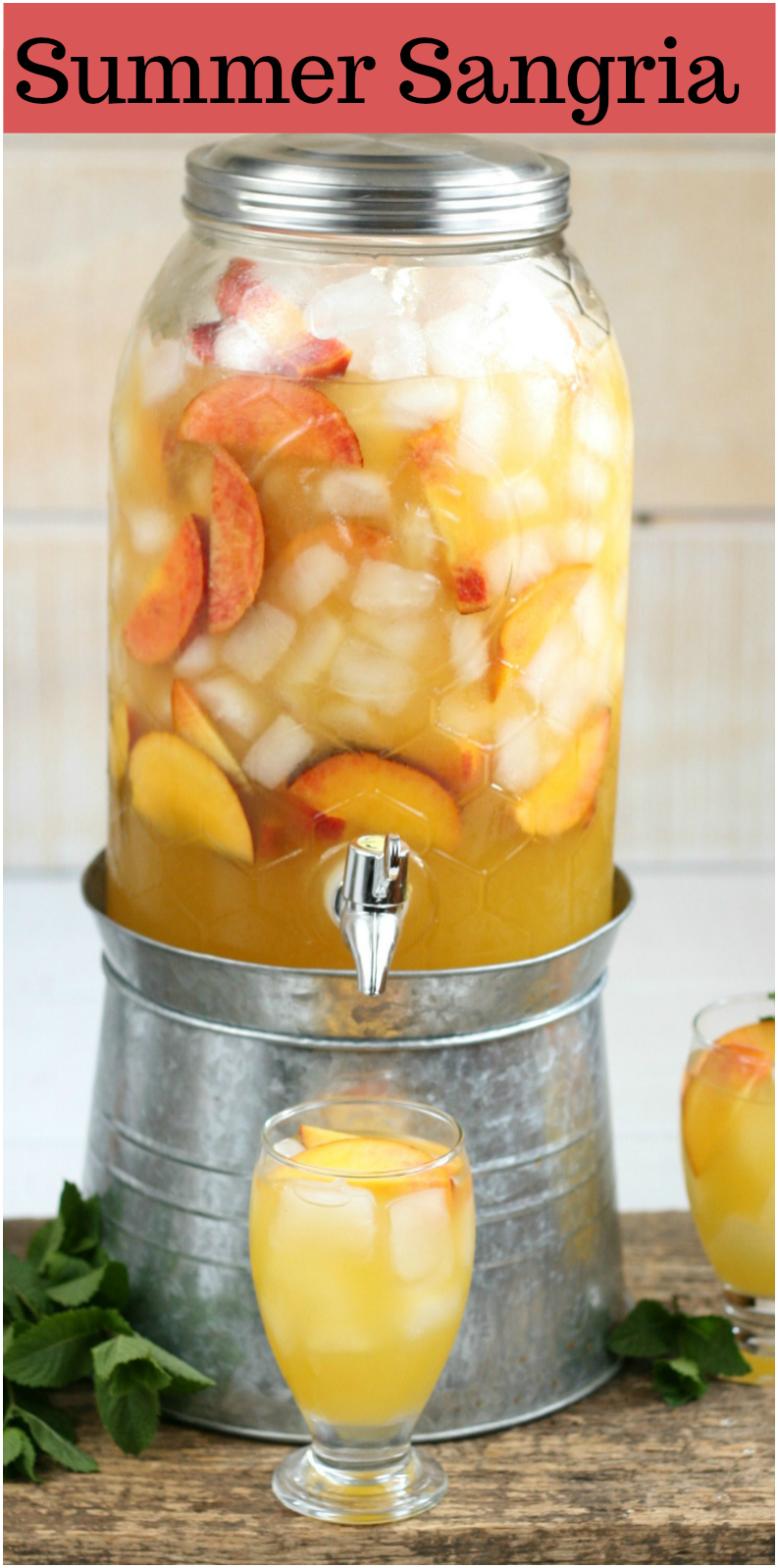 Summer Sangria is refreshing and the perfect drink for your backyard gatherings and picnics. Super easy to make with only a few ingredients. #sangria #summerdrinks #recipes #foodblogger