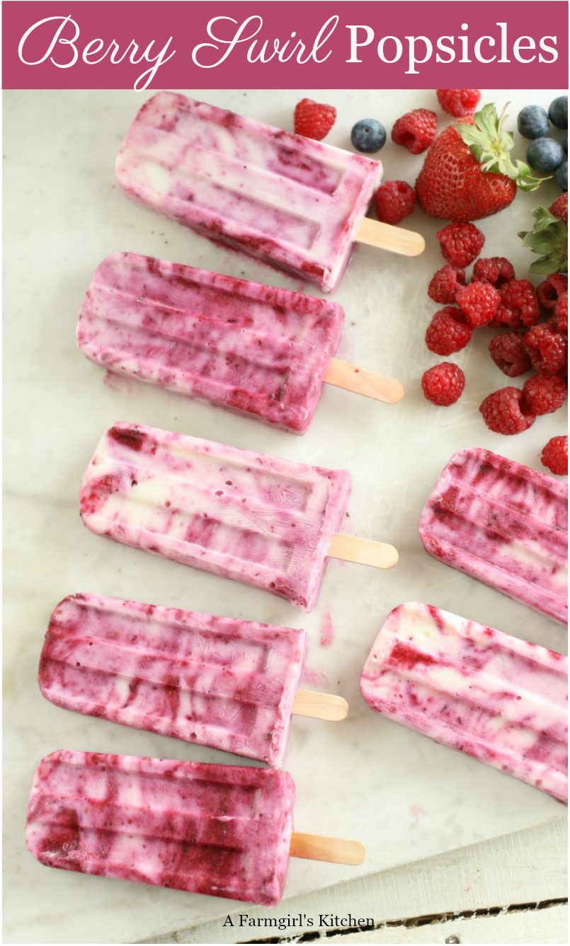 Homemade Berry Swirl Popsicles A Farmgirl's Kitchen