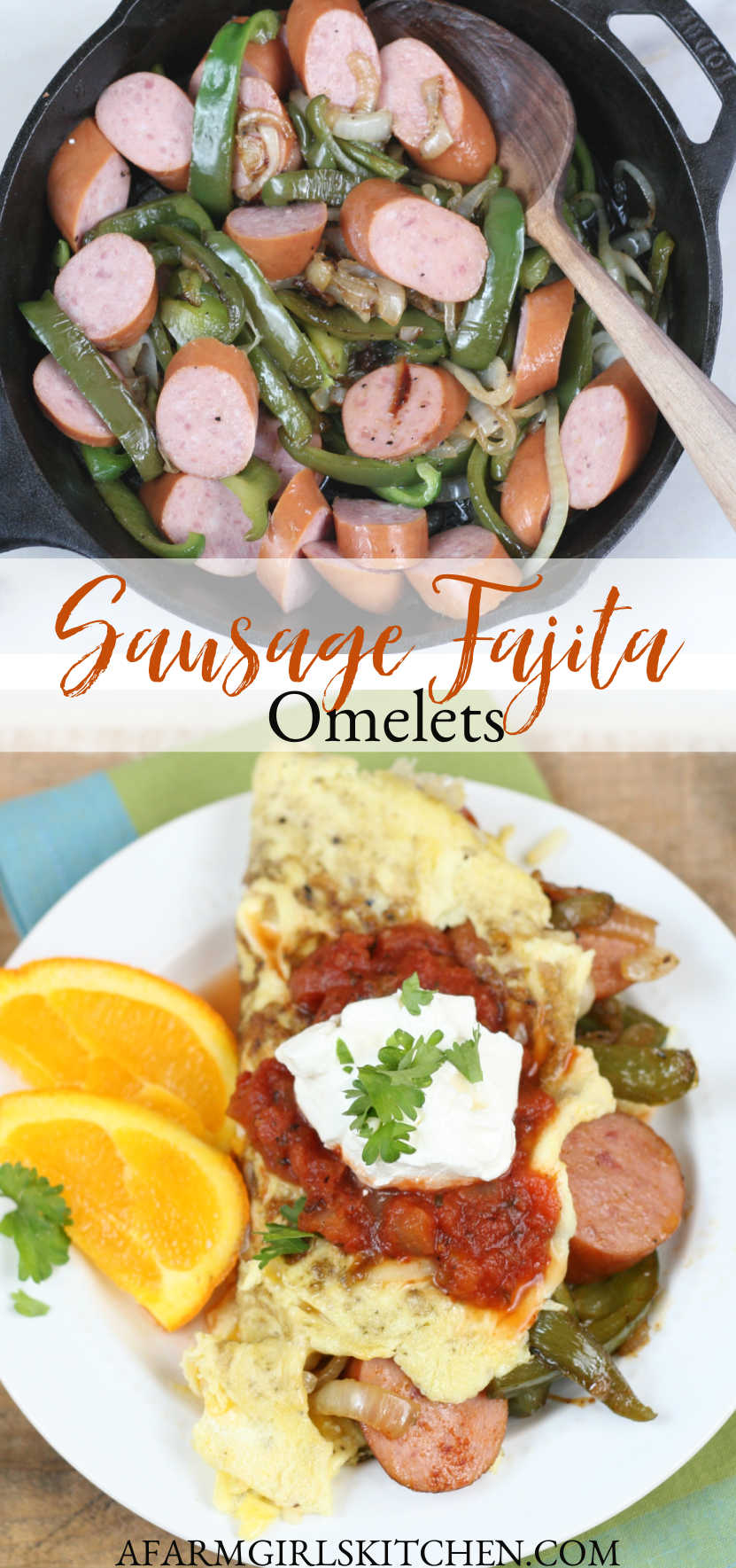 Easy Sausage Fajita Omelette A Farmgirl's Kitchen