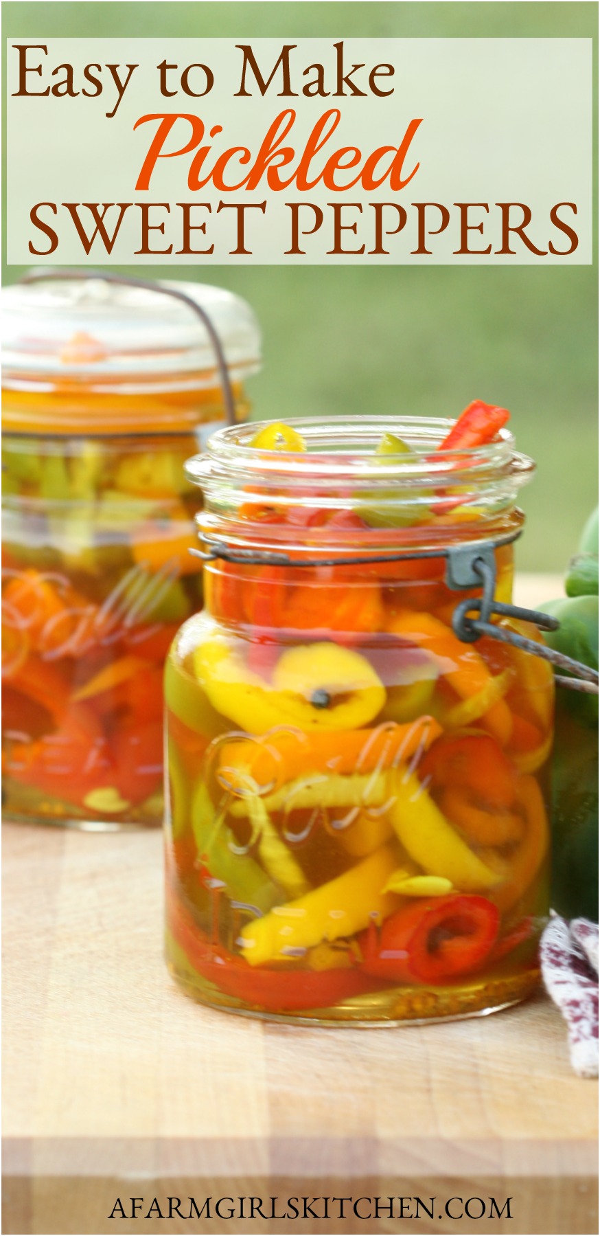 Pickled Sweet Peppers | A Farmgirl's Kitchen