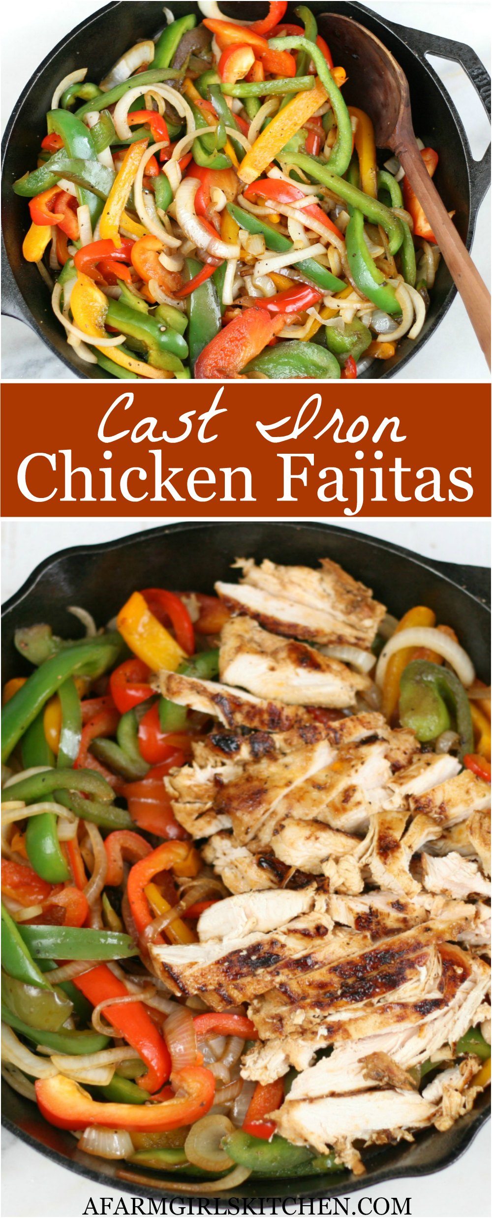 Cast Chicken Fajitas (Easy weeknight meal) A Farmgirl's Kitchen