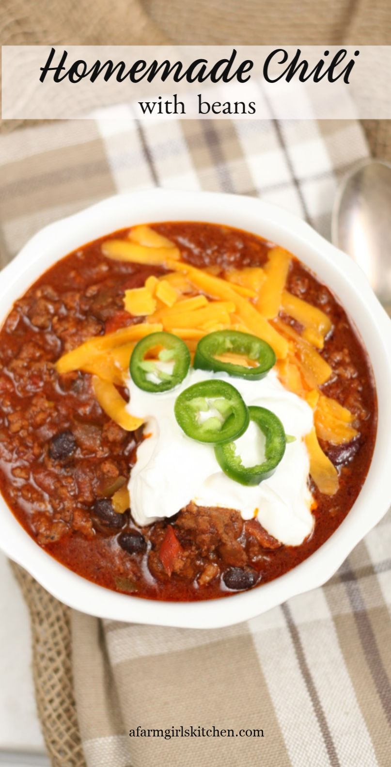 BEST Homestyle Beef Chili recipe | A Farmgirl's Kitchen