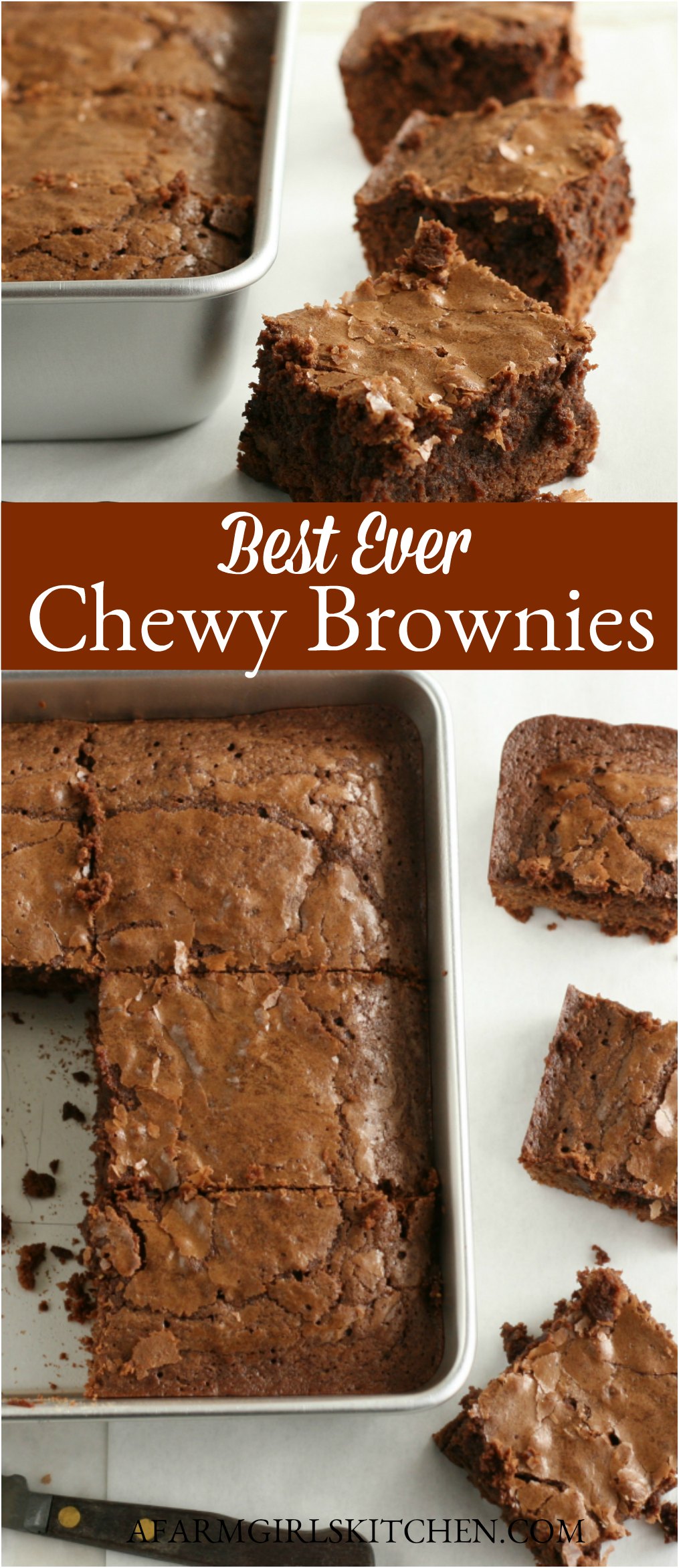 Chewy Brownies Recipe (Made in one bowl!) | A Farmgirl's Kitchen