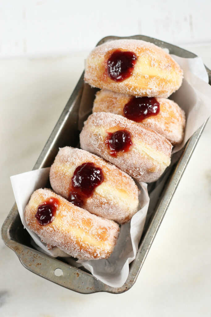 Easy Homemade Jelly Donuts | A Farmgirl's Kitchen
