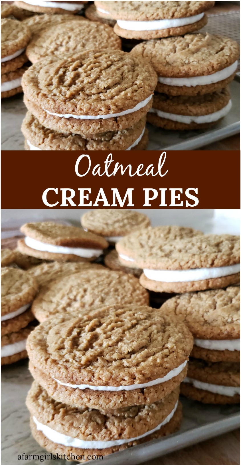 Homemade Oatmeal Cream Pies A Farmgirl S Kitchen   Oatmeal Cream Pies Recipe PIN 