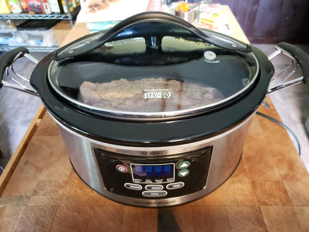 slow cooker with pork tenderloin for pulled pork