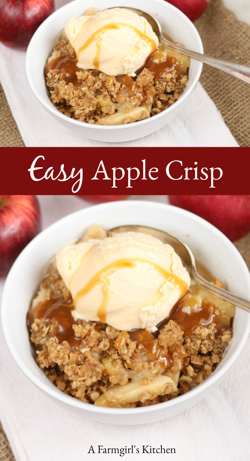 Apple Crisp Recipe (Easy apple dessert) | A Farmgirl's Kitchen