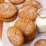 Close up of molasses cookies.