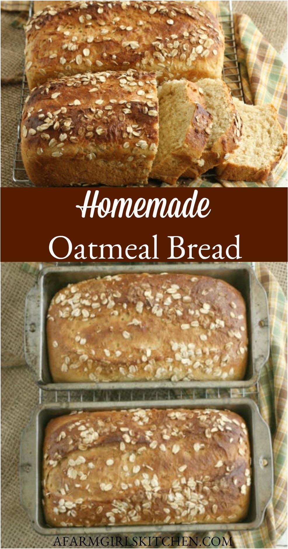 Oatmeal Bread Recipe Sandwich Bread Recipe A Farmgirl S Kitchen   Homemade Oatmeal Bread Recipe PIN 