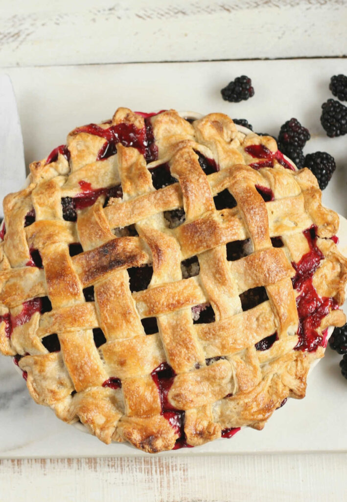 Blackberry Pie Recipe (Homemade Pie Crust) | A Farmgirl's Kitchen