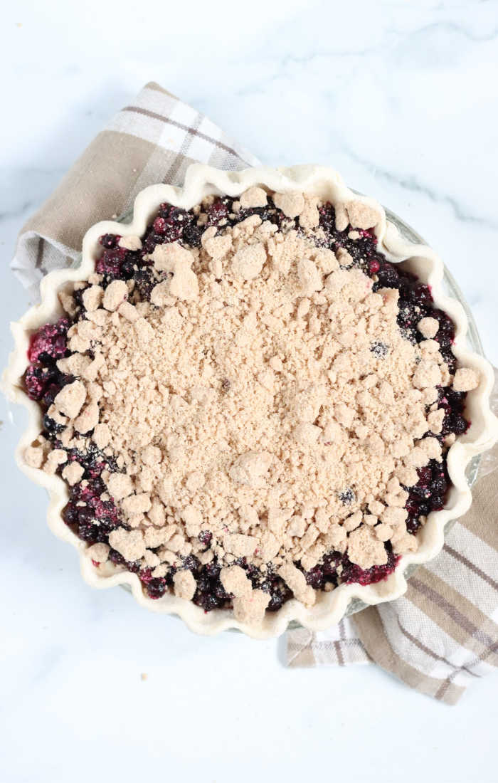 Blueberry Pie with Crumb Topping A Farmgirl's Kitchen