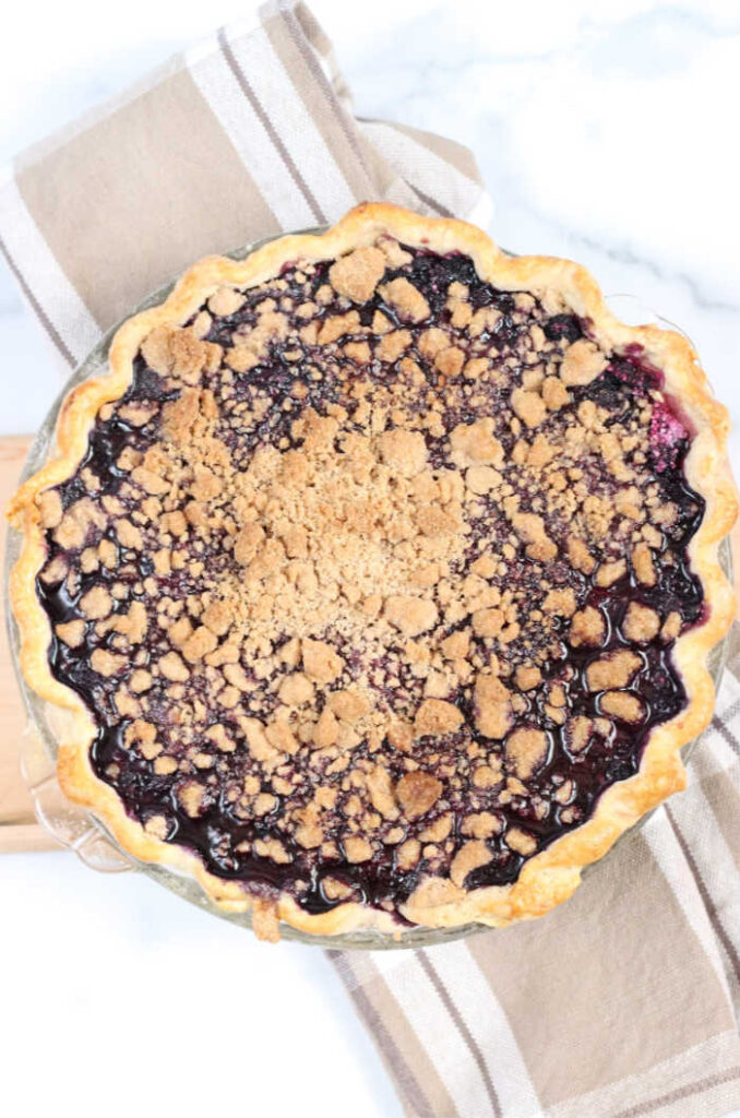 Blueberry Pie with Crumb Topping A Farmgirl's Kitchen