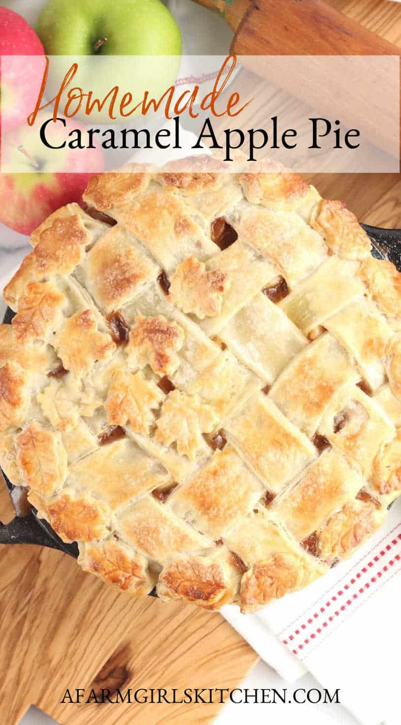 Homemade Caramel Apple Pie Recipe | A Farmgirl's Kitchen