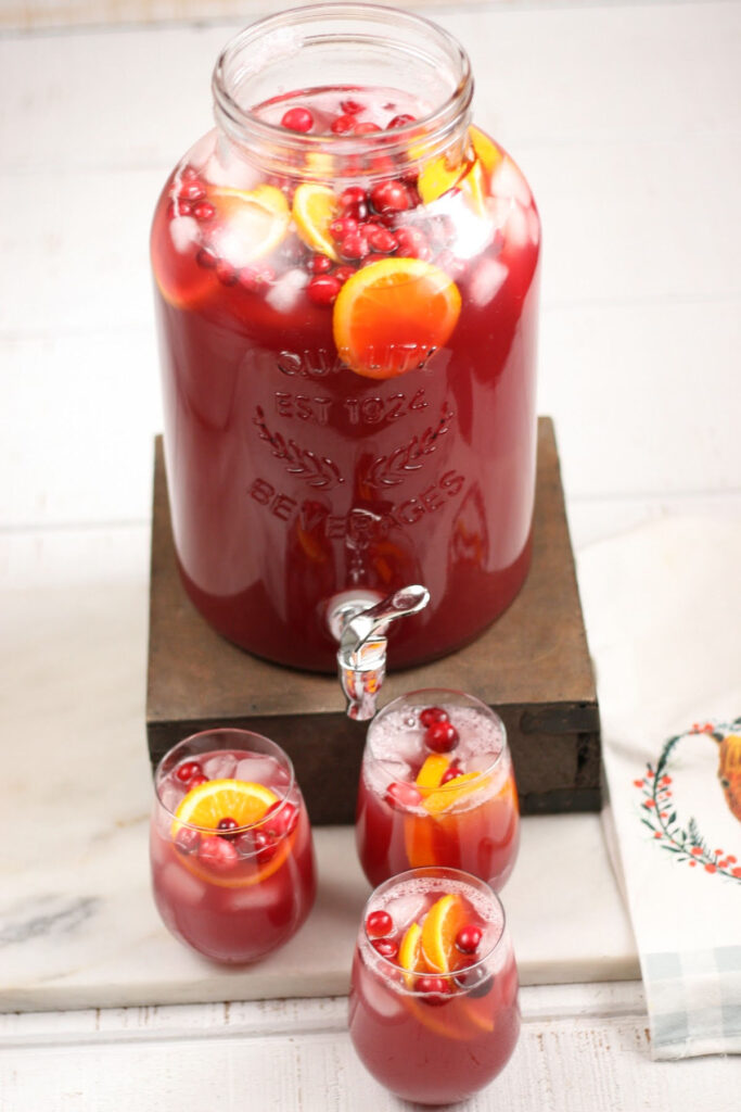 Holiday Punch (Made with 4-ingredients!) | A Farmgirl's Kitchen