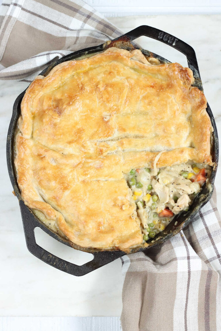 Cast Iron Chicken Pot Pie (Pie Crust Recipe) A Farmgirl's Kitchen