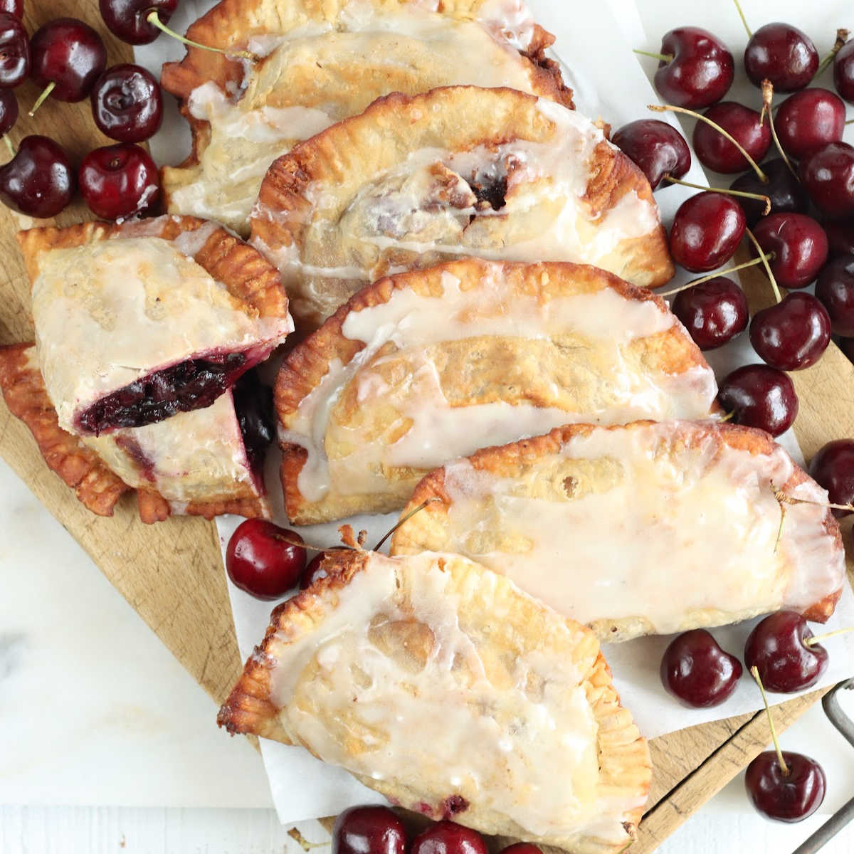 Cherry Hand Pies [afarmgirlskitchen.com]