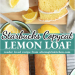 Lemon loaf cake in cast iron loaf pans.