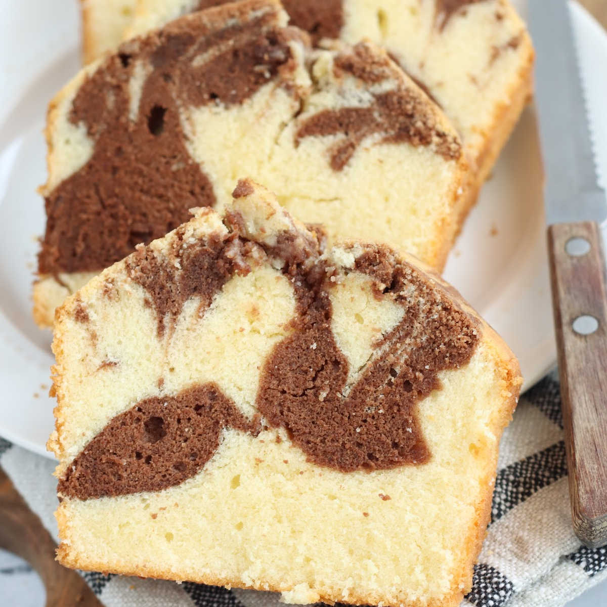Moist Chocolate Marble Loaf Cake - Lenox Bakery