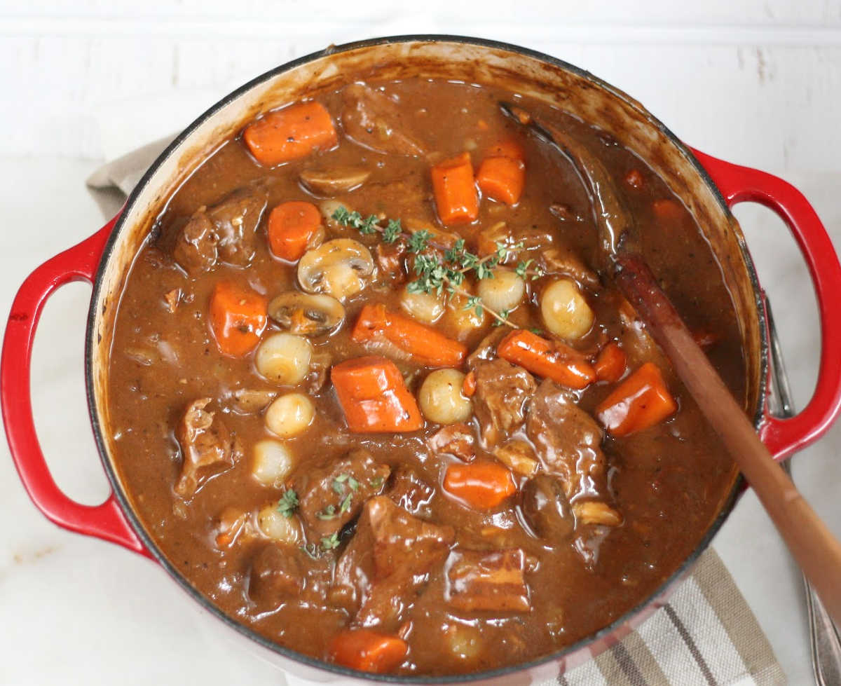 Classic Beef Bourguignon | A Farmgirl's Kitchen