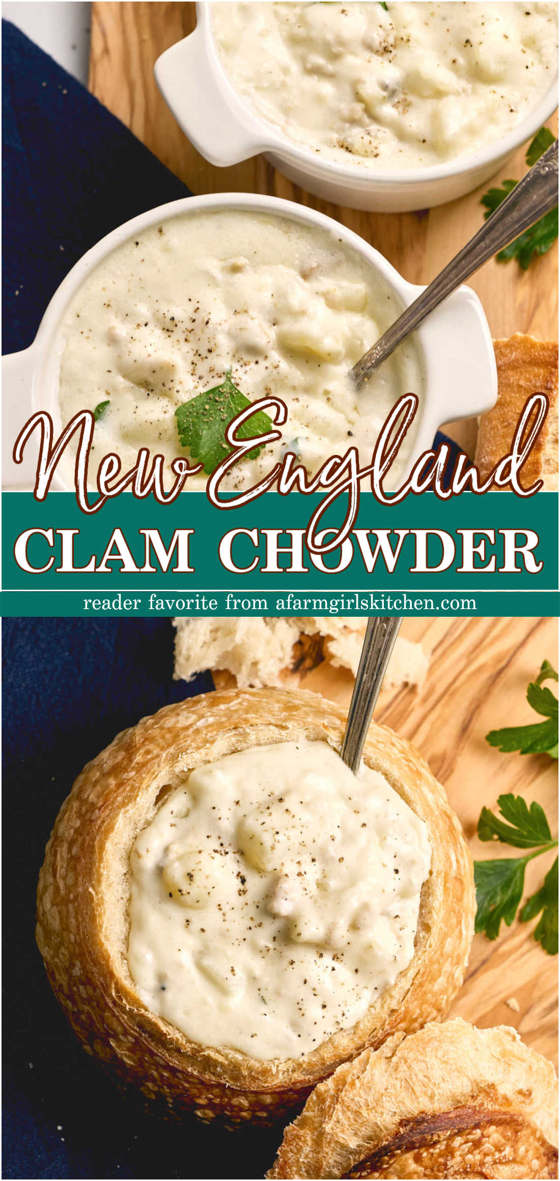 New England Clam Chowder - A Farmgirl's Kitchen®