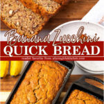 Banana zucchini bread in cast iron loaf pans.
